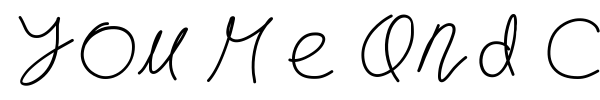 You Me And Coffee font preview